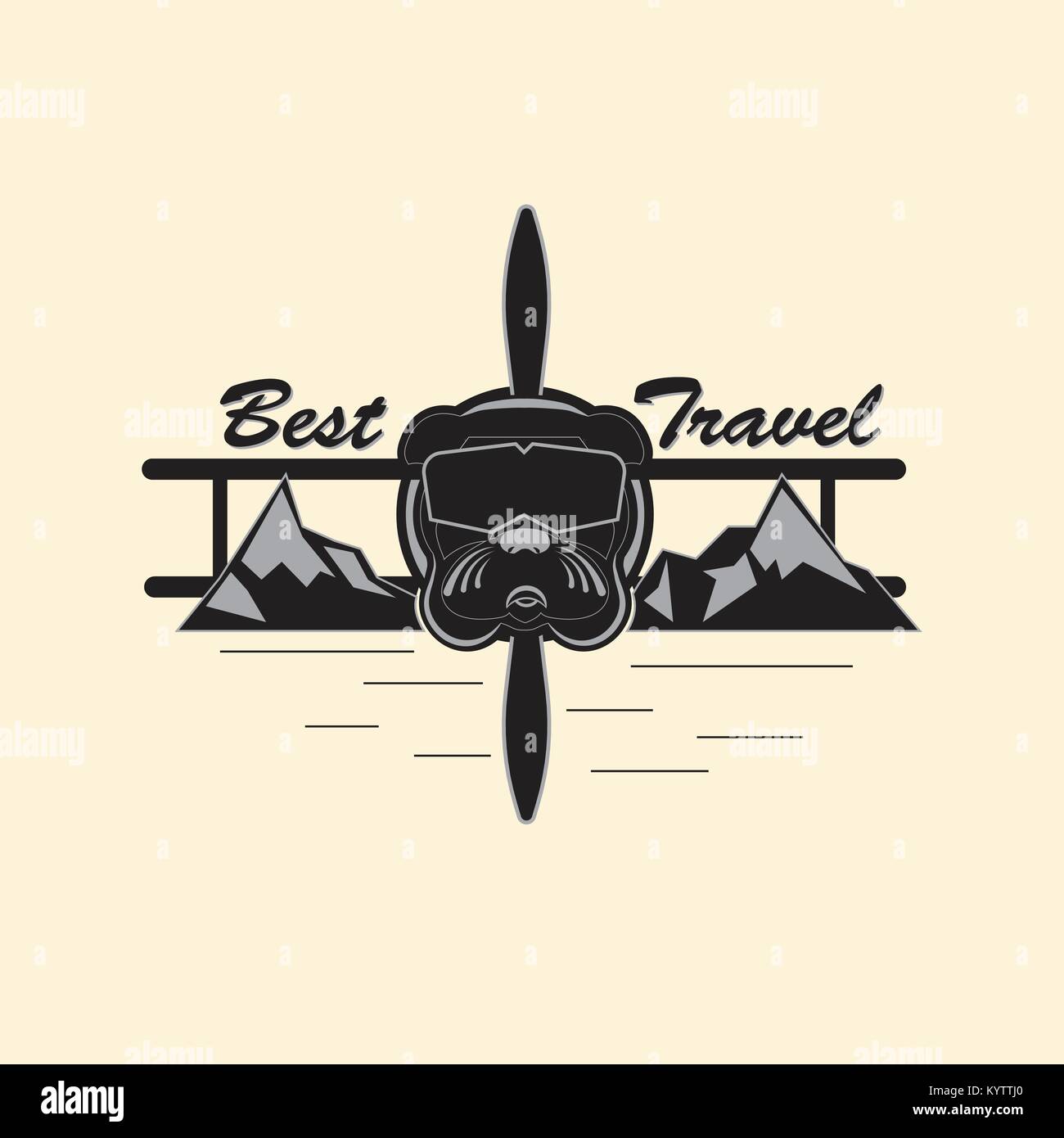 Beste Reisezeit Logo Stock Vektor