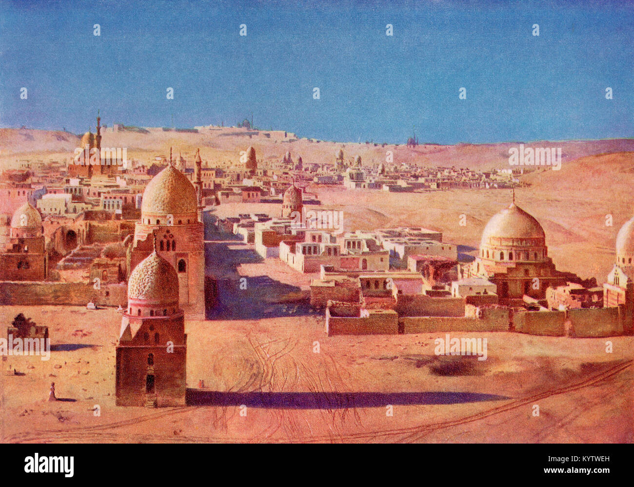 Die Gräber der Kalifen, Stadt der Toten in Kairo, Ägypten. Von den Wundern der Welt, veröffentlicht C 1920. Stockfoto