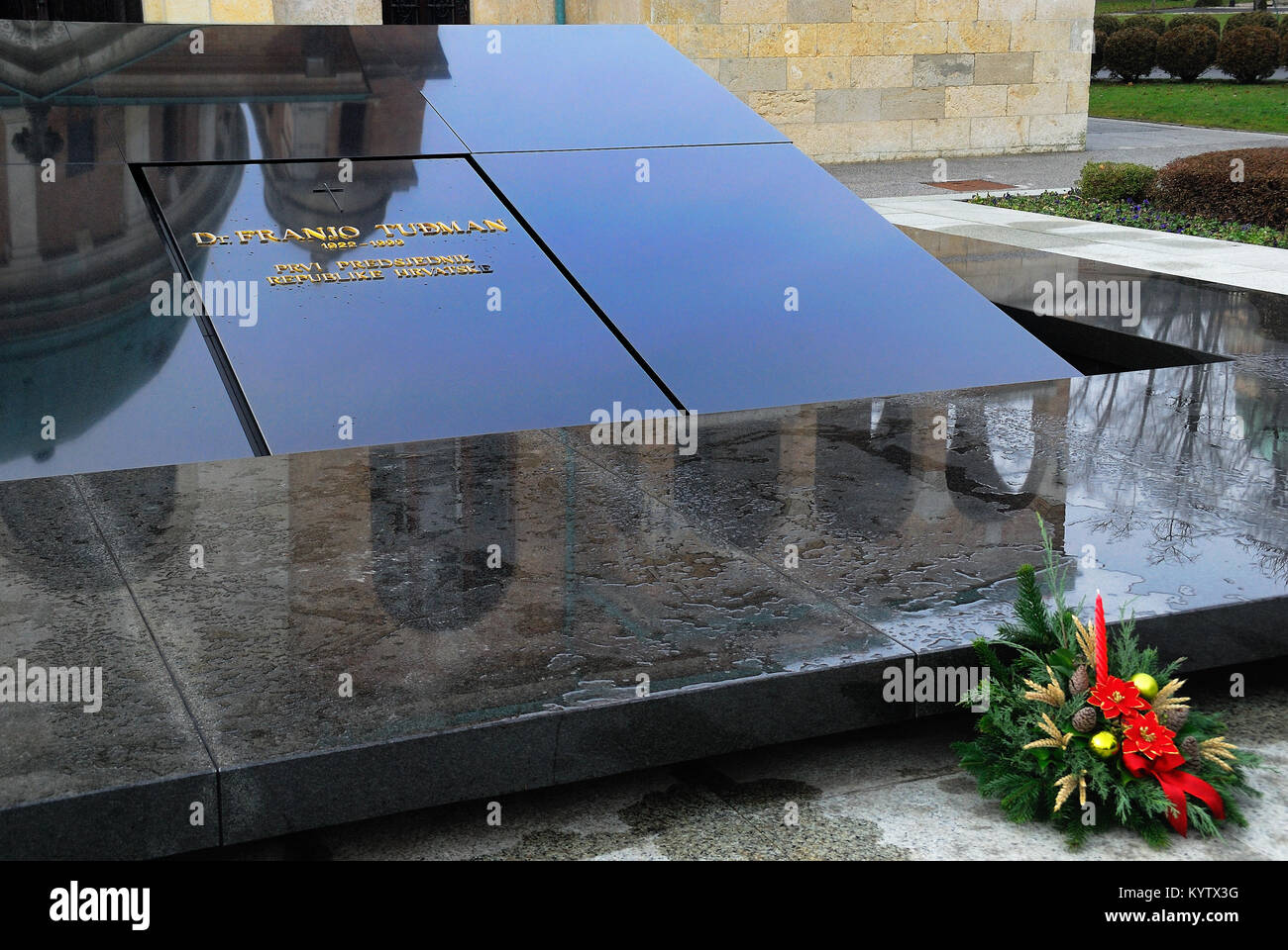 Zagreb, Kroatien. Die monumentale Friedhof Mirogoj. Das Grab von Franjo