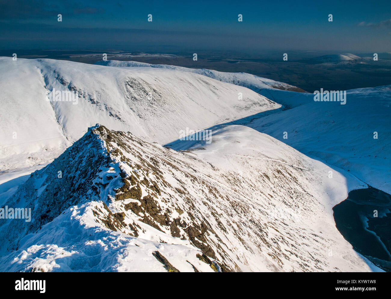 Scharfe Kante ein Bergrücken auf Blencathra im Lake District National Park, Großbritannien Stockfoto