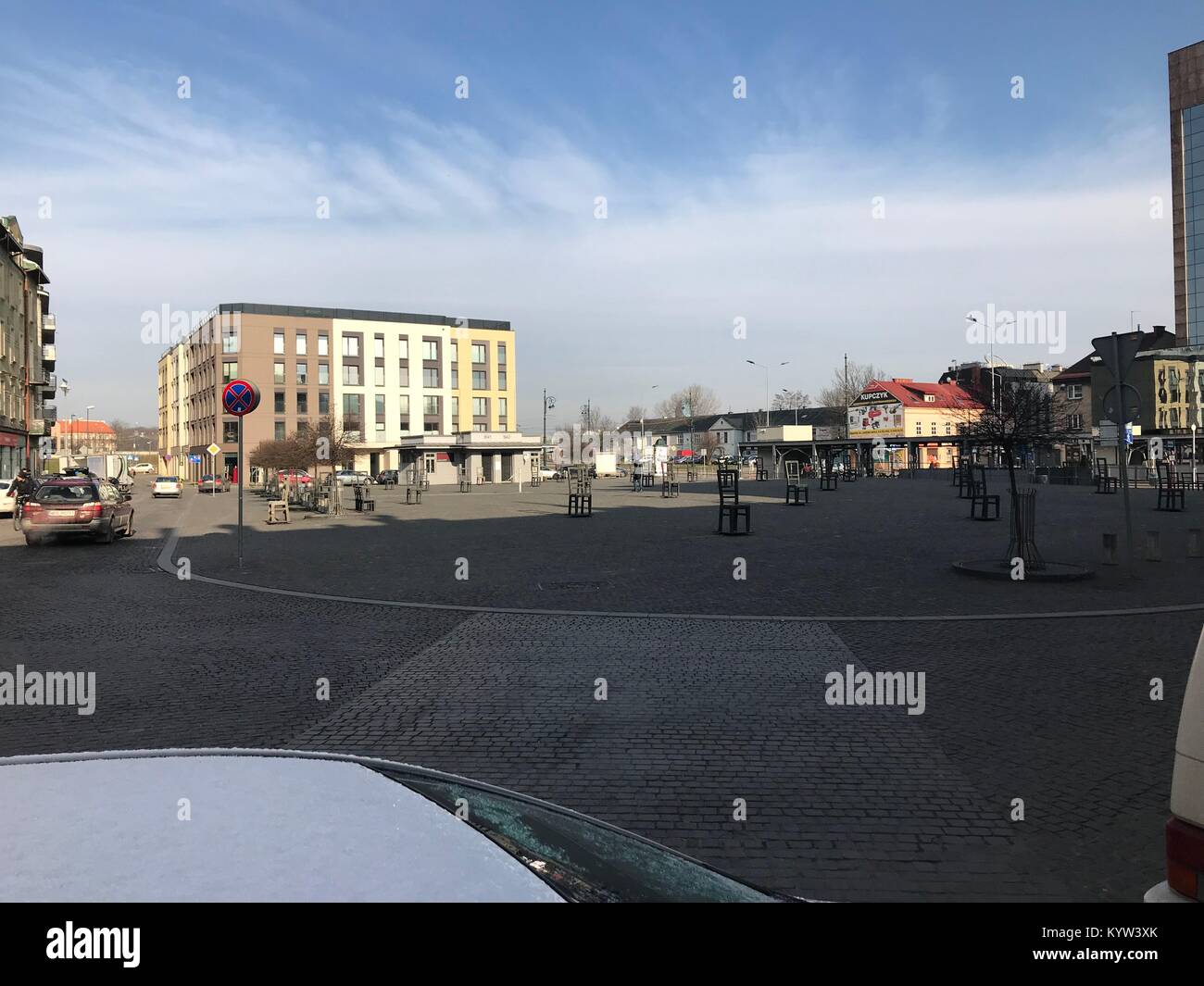 Ghetto Heldenplatz, Krakau Stockfoto