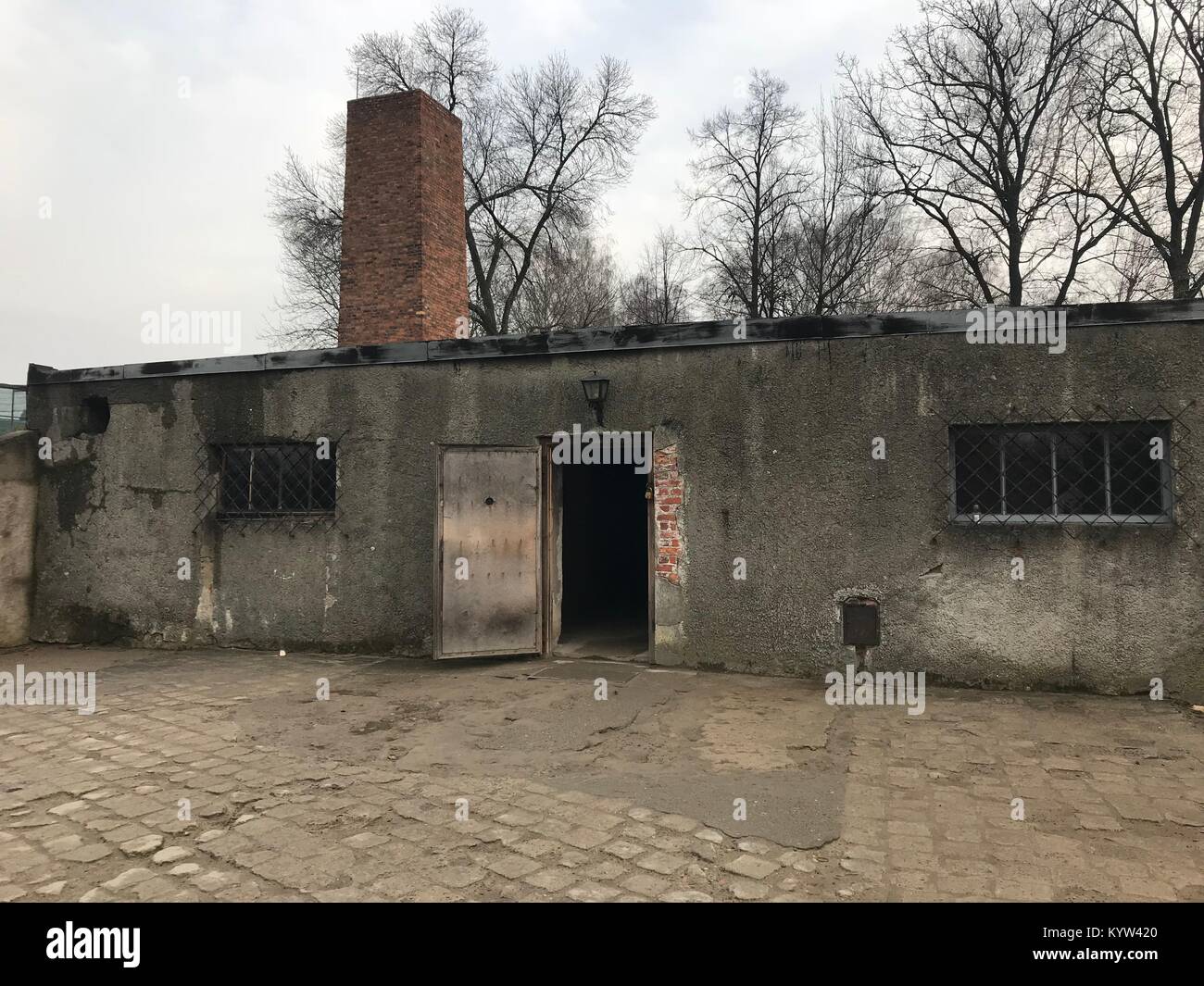 Gaskammern im Konzentrationslager Auschwitz, Polen Stockfoto