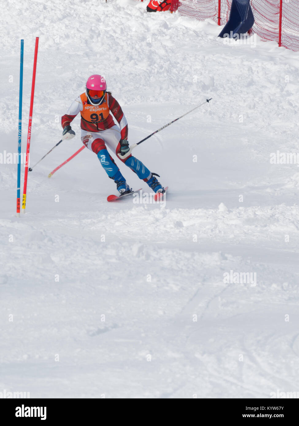 Super Serie Frauen Slalom Stockfoto