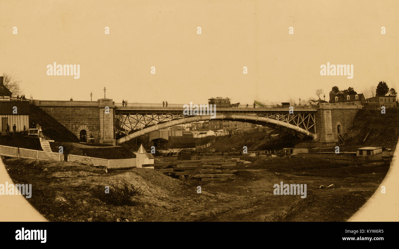 Aquäduktbrücke, Georgetown, DC, Gesamtansicht Stockfoto