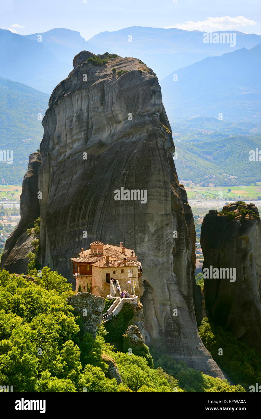 Querformat von Meteora Kloster, Griechenland Stockfoto