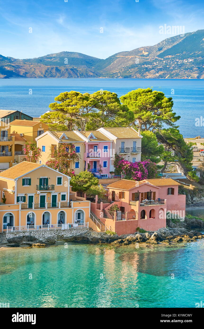 Assos Dorf, Kefalonia, Griechenland Stockfoto