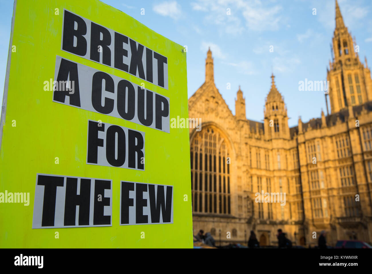 London, Großbritannien. 16 Jan, 2018. Anti-Brexit Demonstranten von Sodem wave Europäische Union Flaggen und Union Jacks während einem Tag der Tätigkeit außerhalb des Parlaments. Credit: Mark Kerrison/Alamy leben Nachrichten Stockfoto