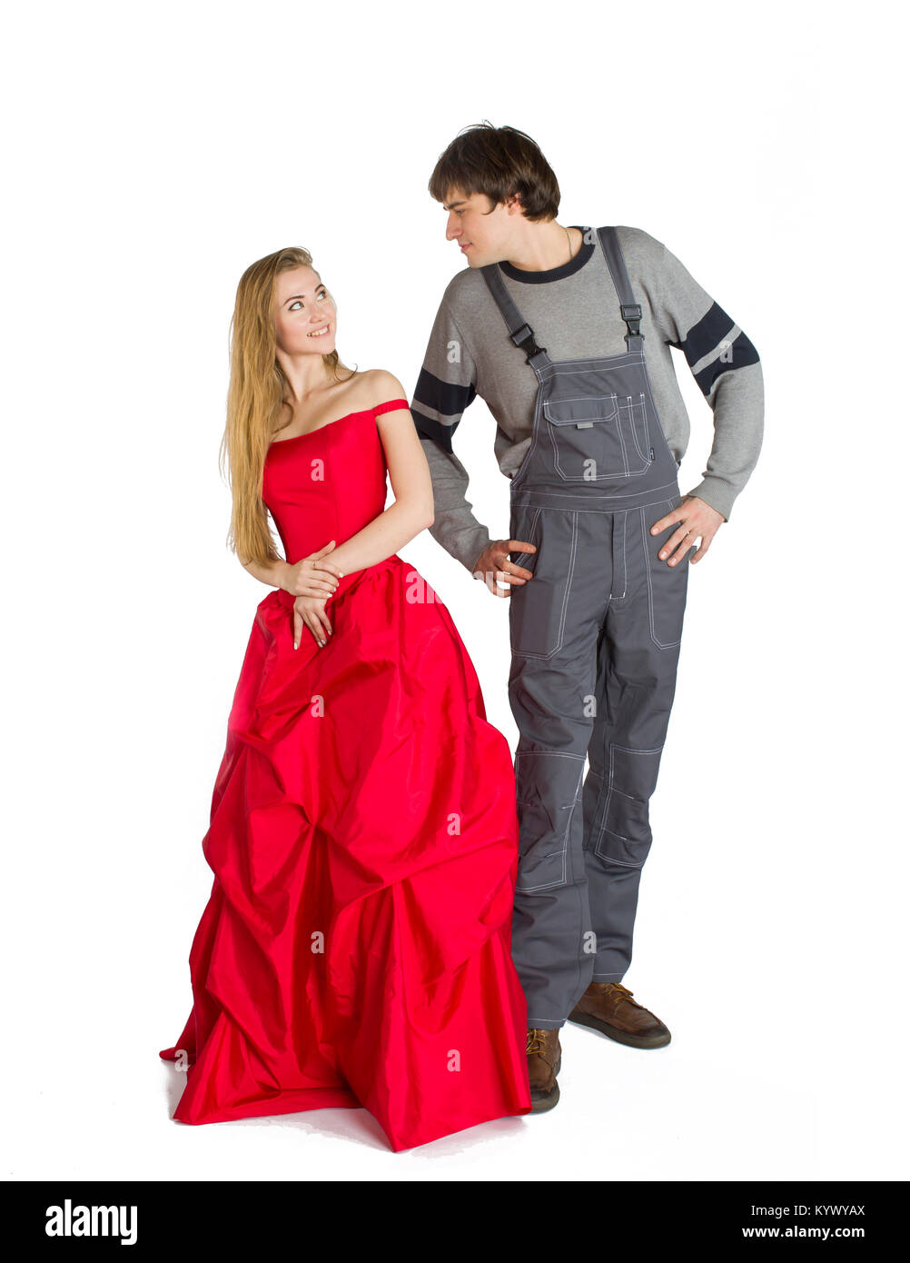 Konzept der mesalliance und ungleiche übereinstimmen. Stockfoto