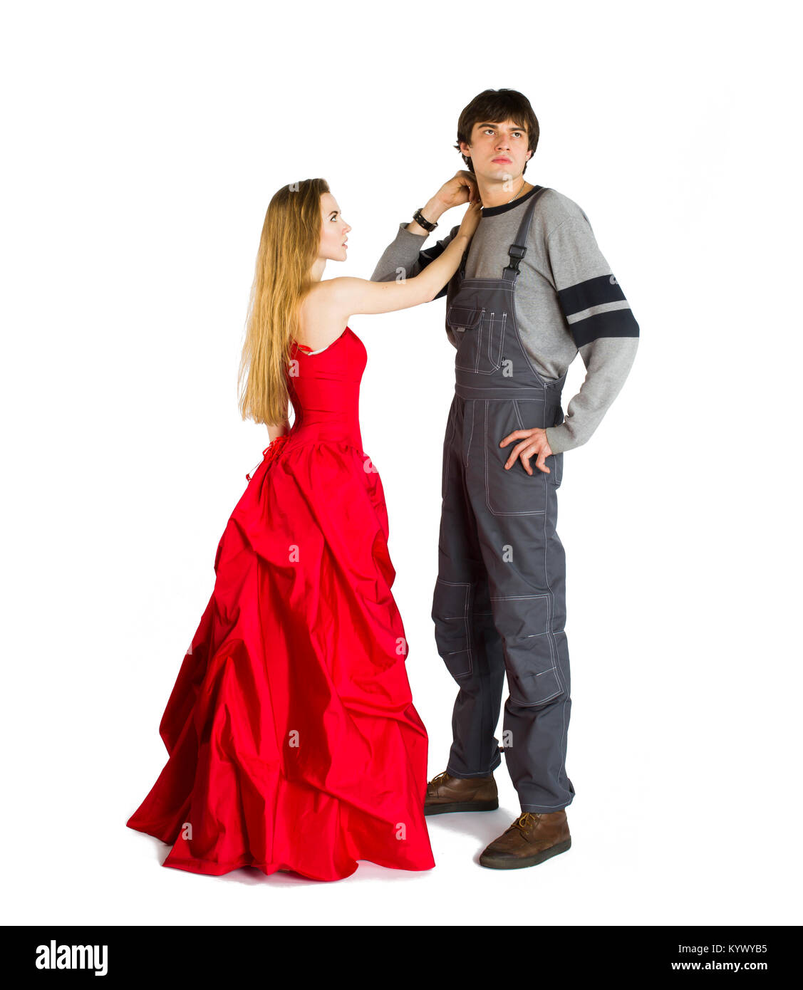 Konzept der mesalliance und ungleiche übereinstimmen. Stockfoto