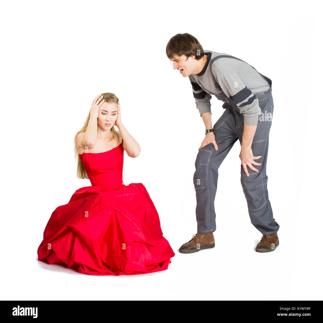 Konzept der mesalliance und ungleiche übereinstimmen. Stockfoto