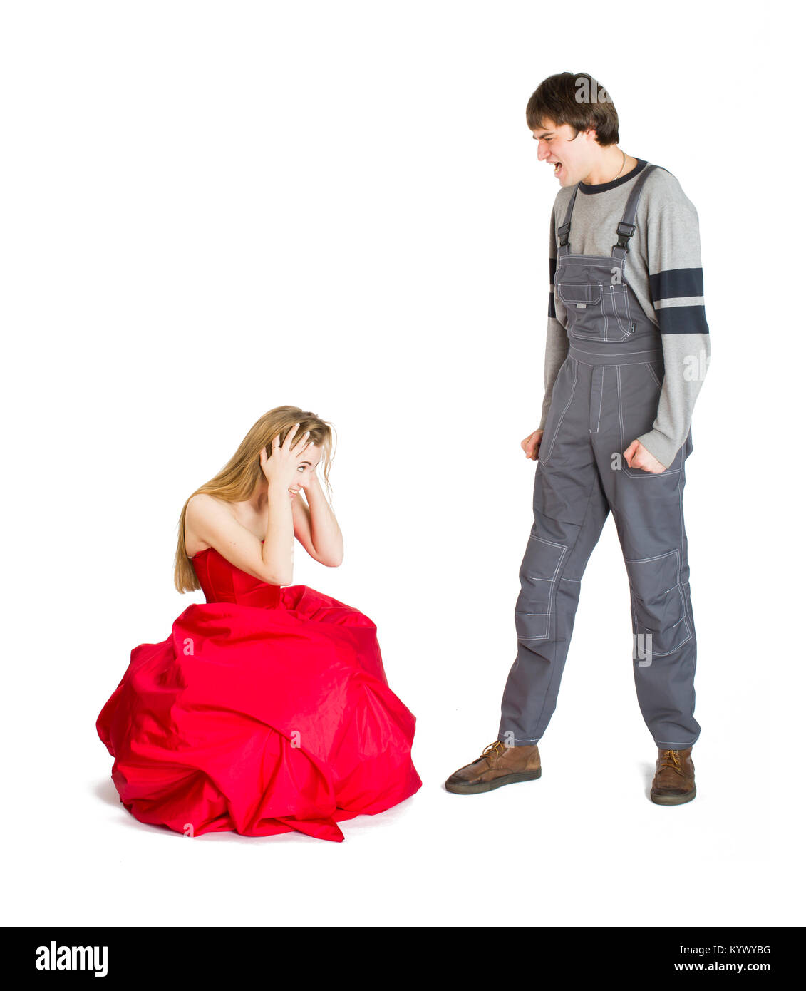 Konzept der mesalliance und ungleiche übereinstimmen. Stockfoto