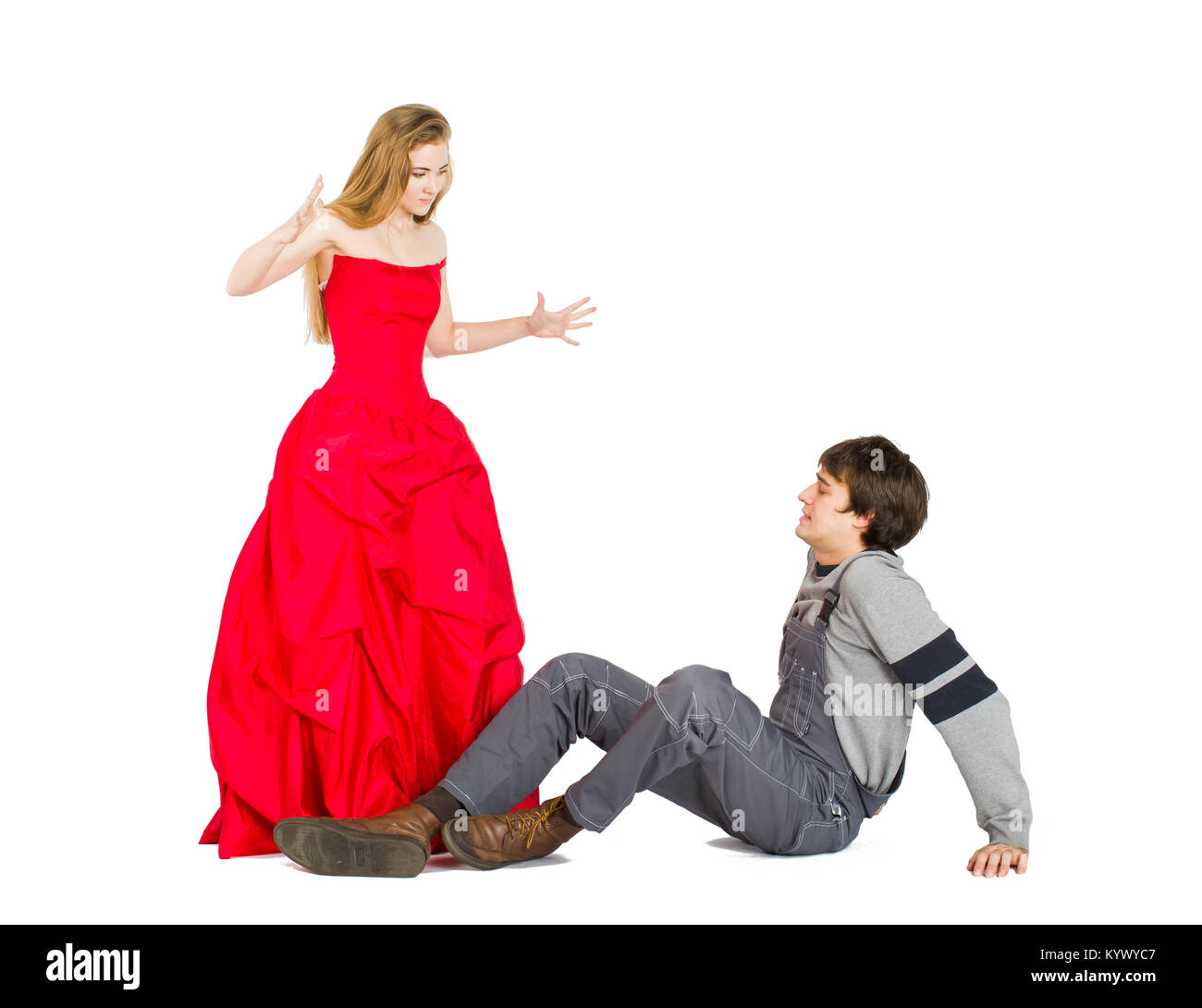 Konzept der mesalliance und ungleiche übereinstimmen. Stockfoto