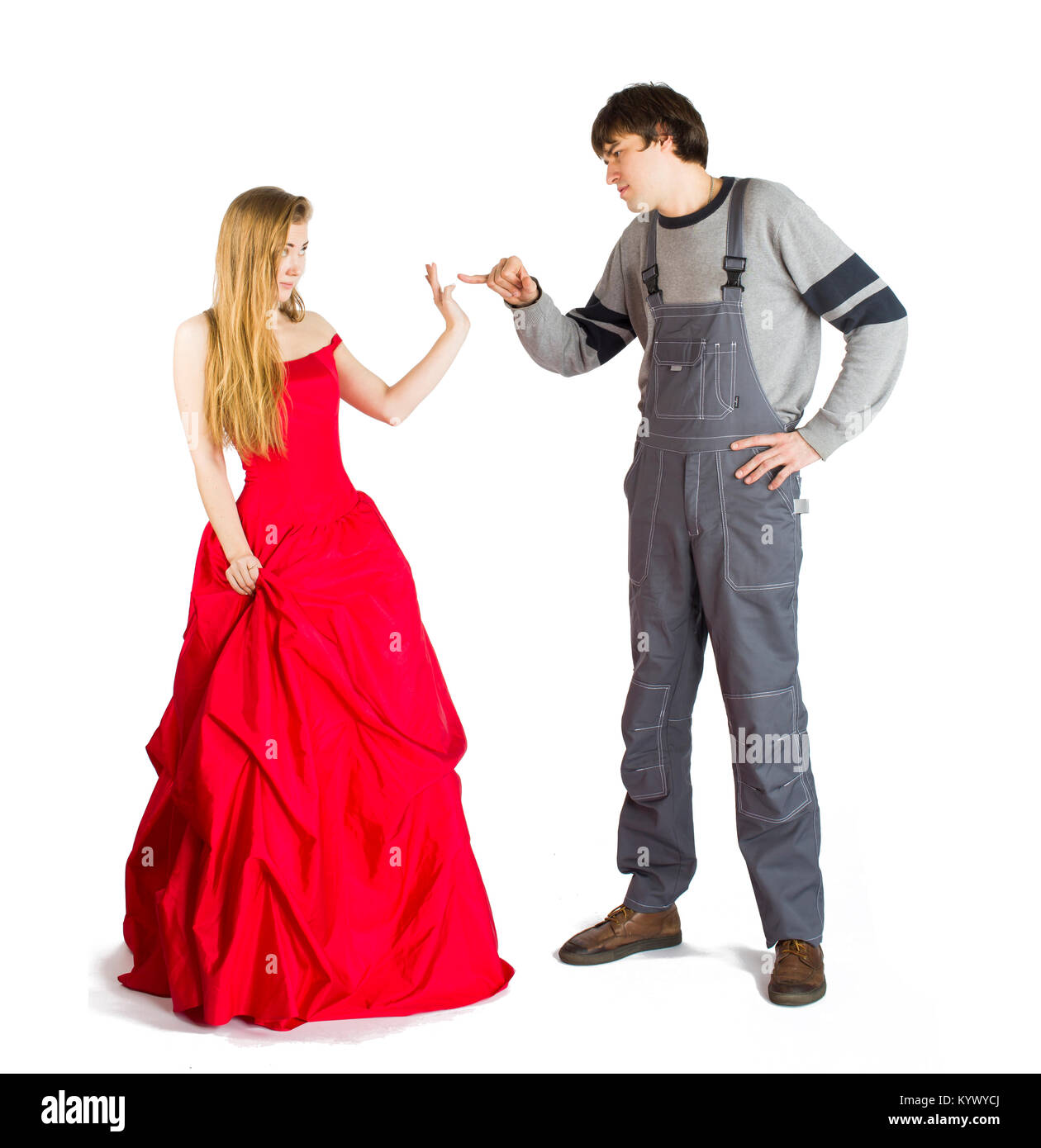 Konzept der mesalliance und ungleiche übereinstimmen. Stockfoto