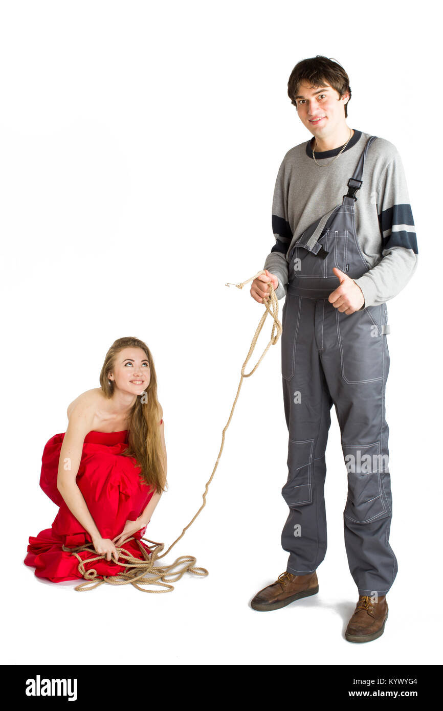 Konzept der mesalliance und ungleiche übereinstimmen. Stockfoto