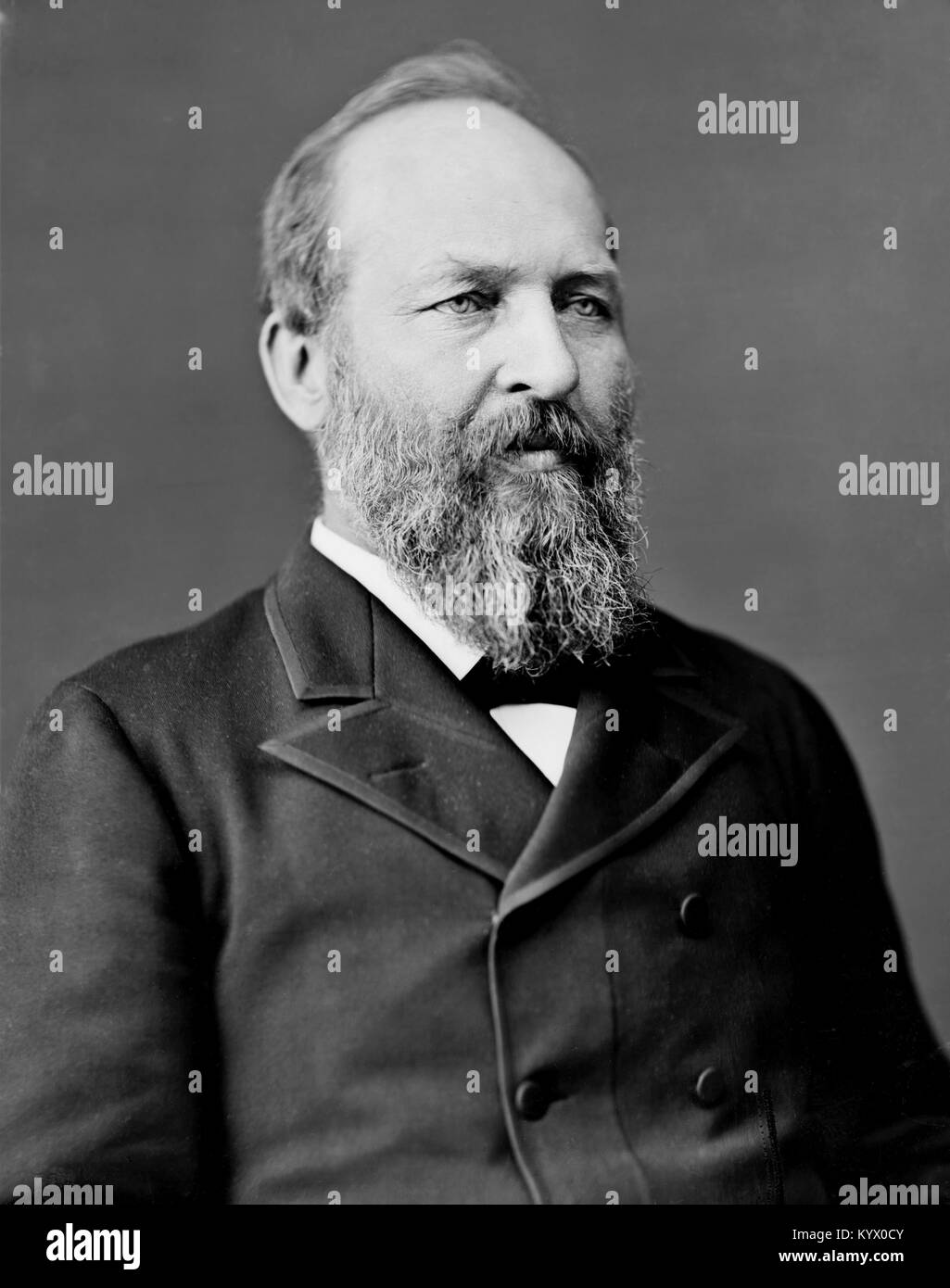 Präsident James Garfield, James Abram Garfield, 20. Präsident der Vereinigten Staaten, aus, 4. März 1881 dienen, bis zu seiner Ermordung. Stockfoto