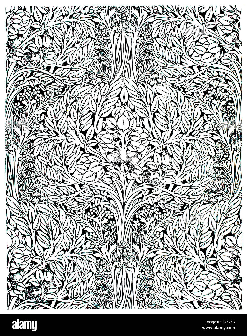 Design für Wallpaper nach H Wilson aus Vol. 2 Das Studio einer illustrierten Zeitschrift für Bildende und Angewandte Kunst Stockfoto