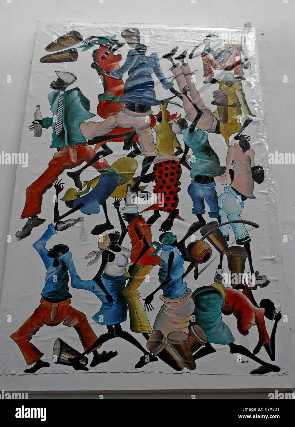 IHAPPYWALL Afrikanische Frau Leinwandbild – 4-teilig, Gesamtgröße Ca. 122x81 Cm, Gespannt & Gerahmt, Moderne Ethnokunst