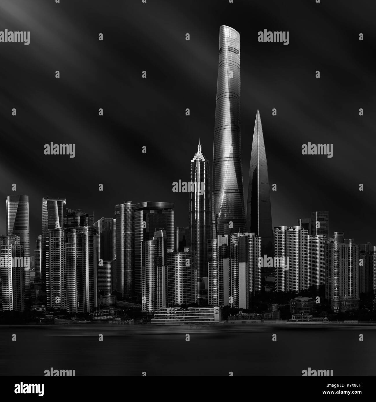 Architektonische Szenerie von Shanghai Stockfoto