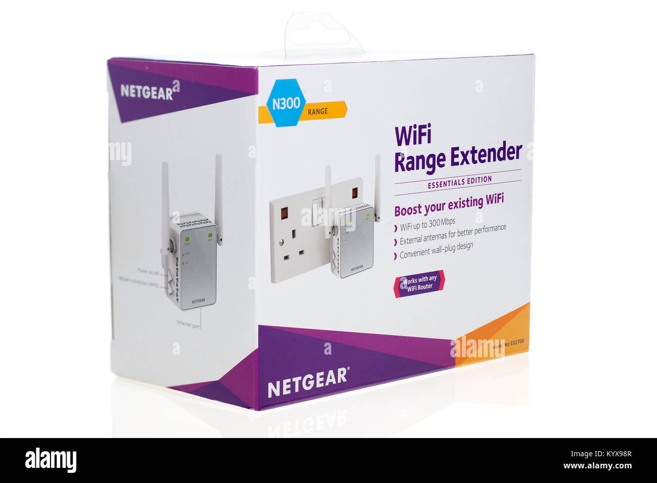 Netgear Range Extender Verpackung Stockfoto