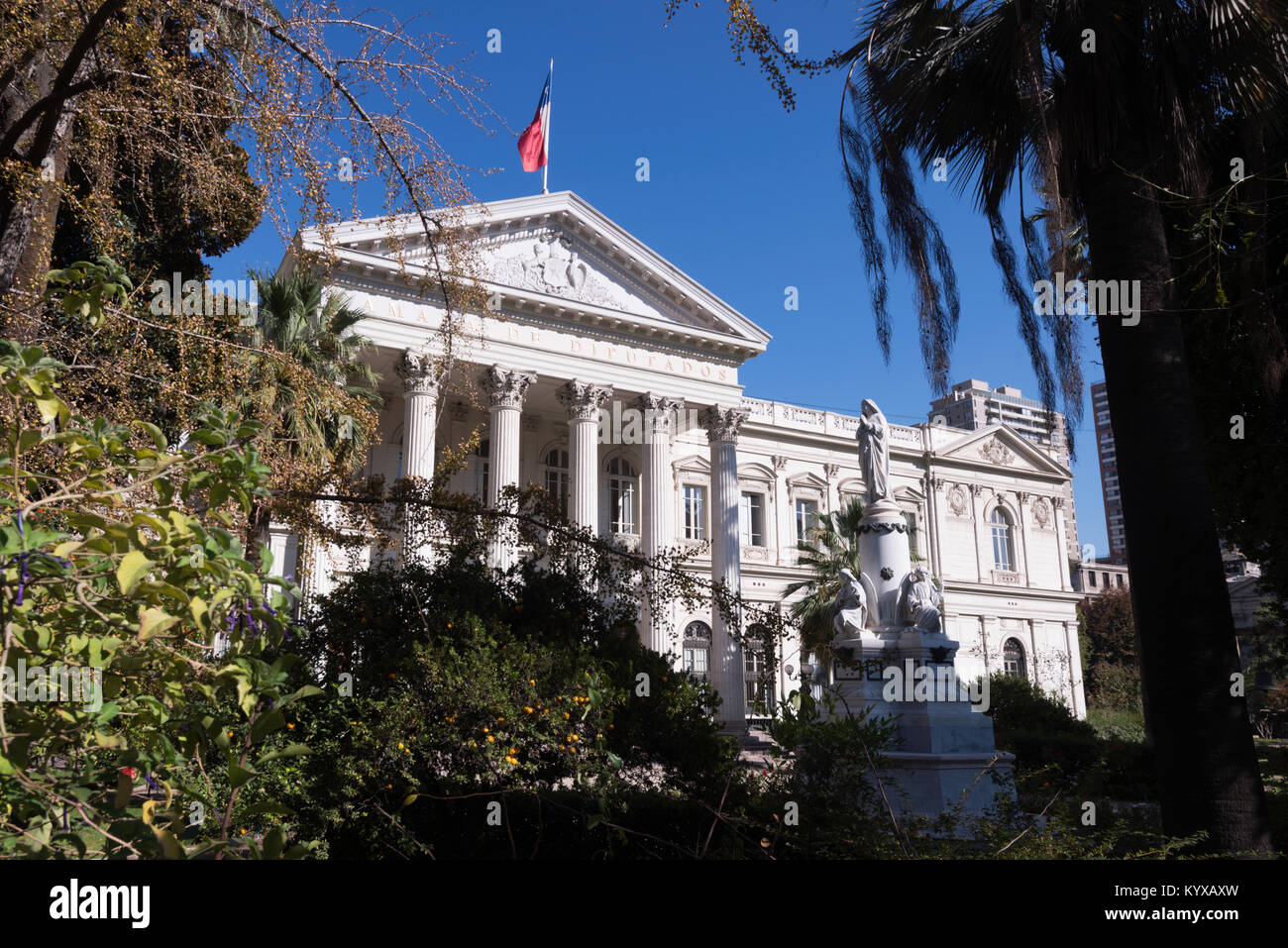 Der ehemalige Nationale Kongress Gebäude, Santiago de Chile Stockfoto