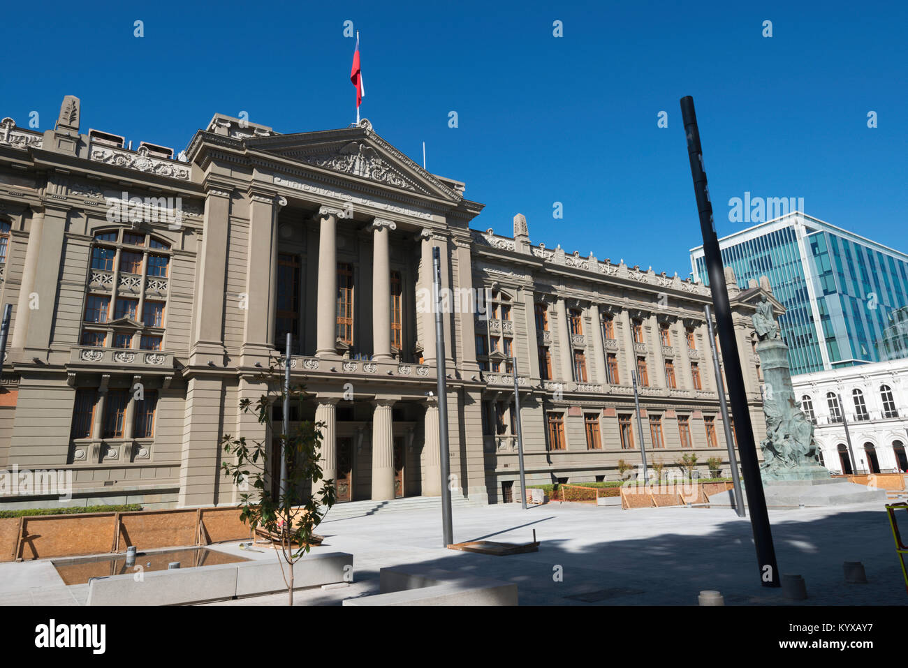 Palacio de los Tribunales de "Justicia de Santiago, Chile Stockfoto