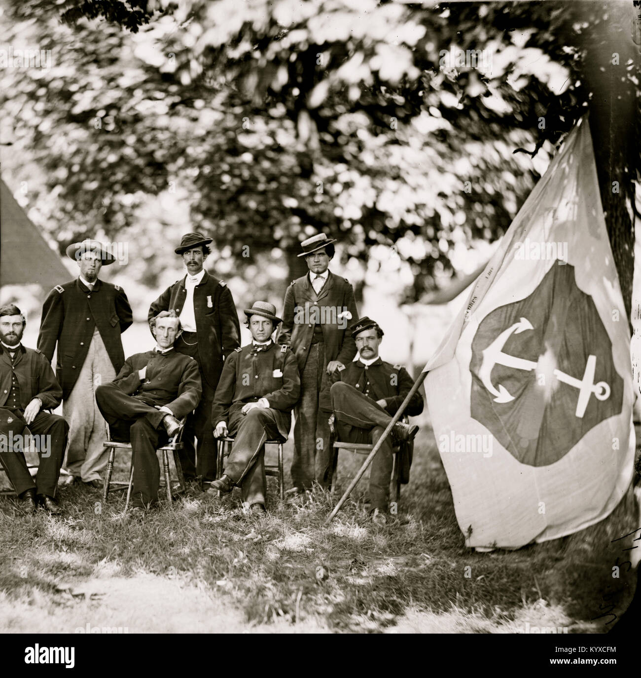 Washington, District Of Columbia (Umgebung)]. General William F. Bartlett und Personal Stockfoto