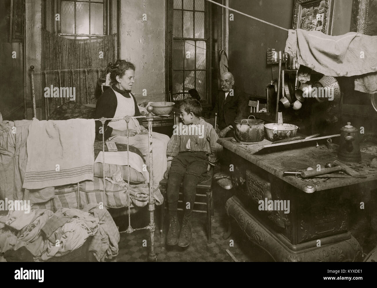 Tenement Wohnung Haus leben Stockfoto