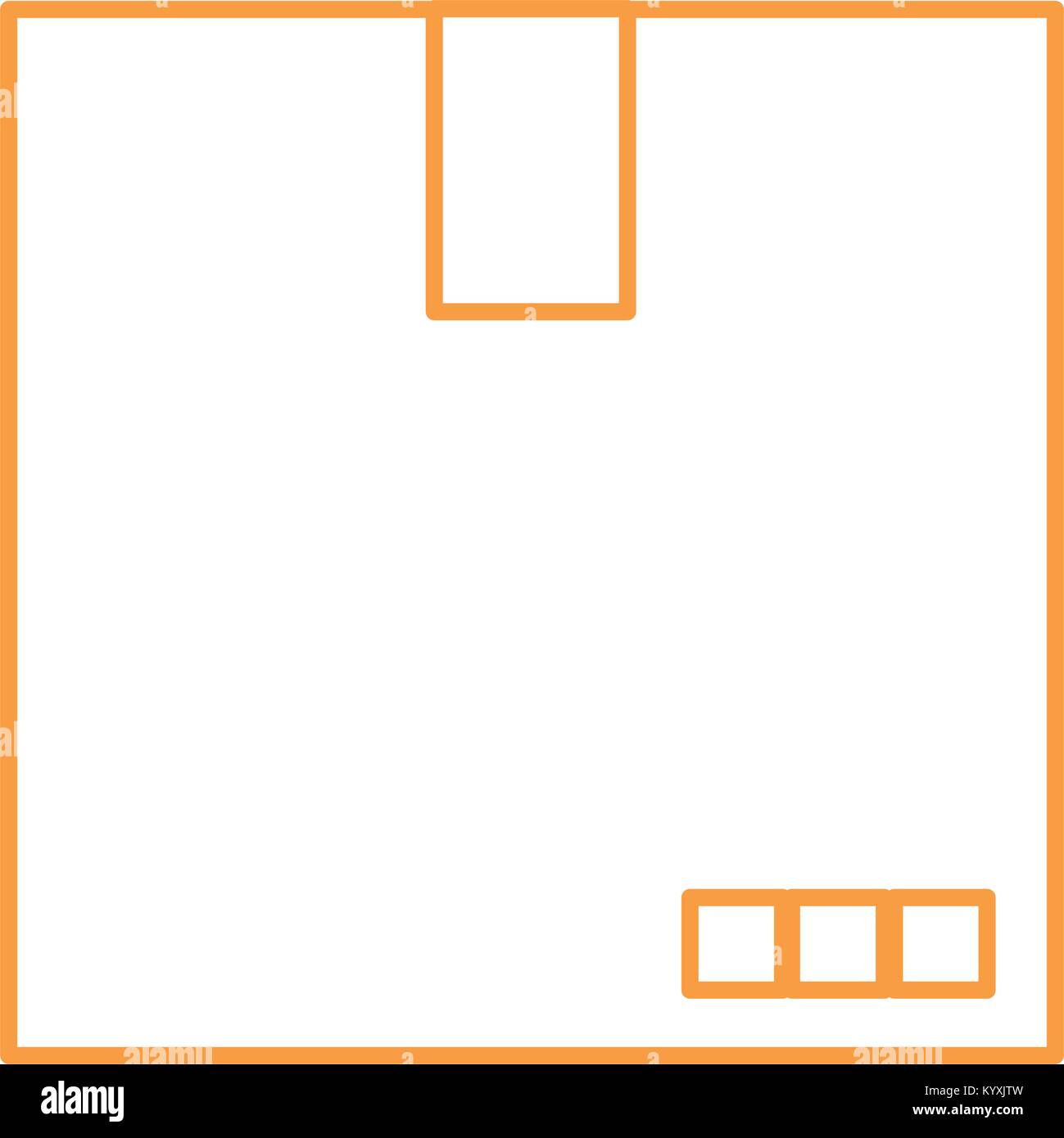 Isolierte box Design Stock Vektor