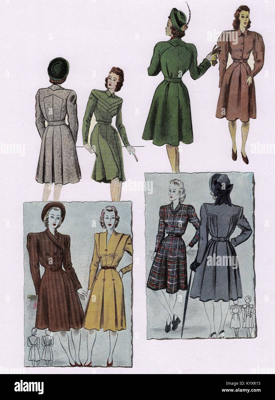 VINTAGE MODE MONTAGE 1946 Stockfoto