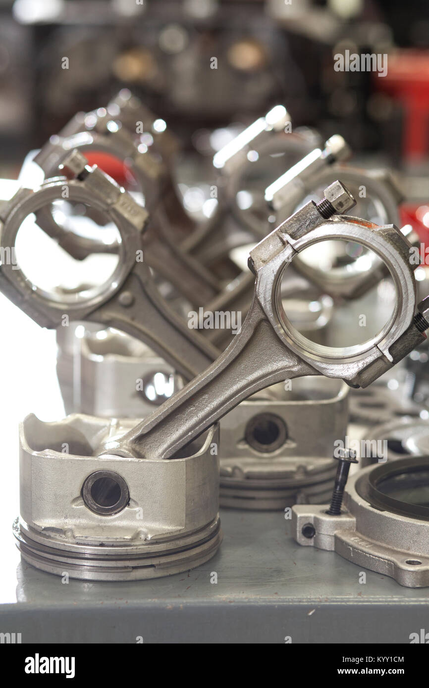 Close-up von mechanischen Werkzeugen in der Werkstatt Stockfoto