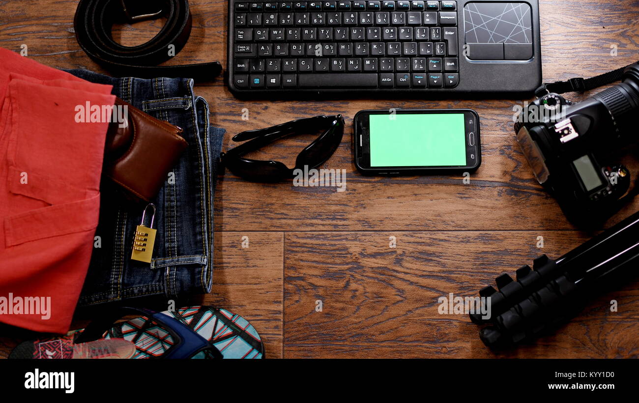 Grüner Bildschirm Bereit Telefon für Website Uploads und Web Design Stockfoto