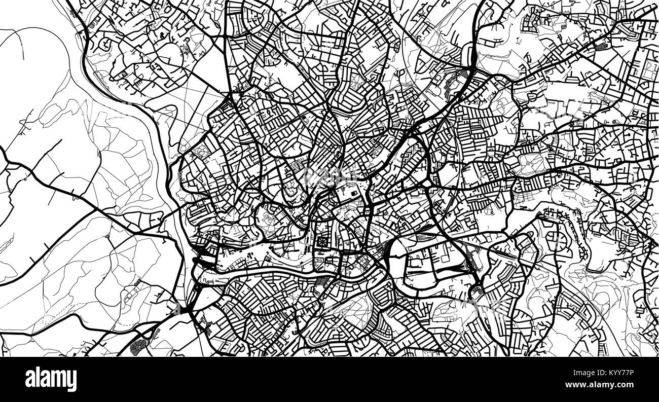Urban vektor Stadtplan von Bristol, England Stock Vektor