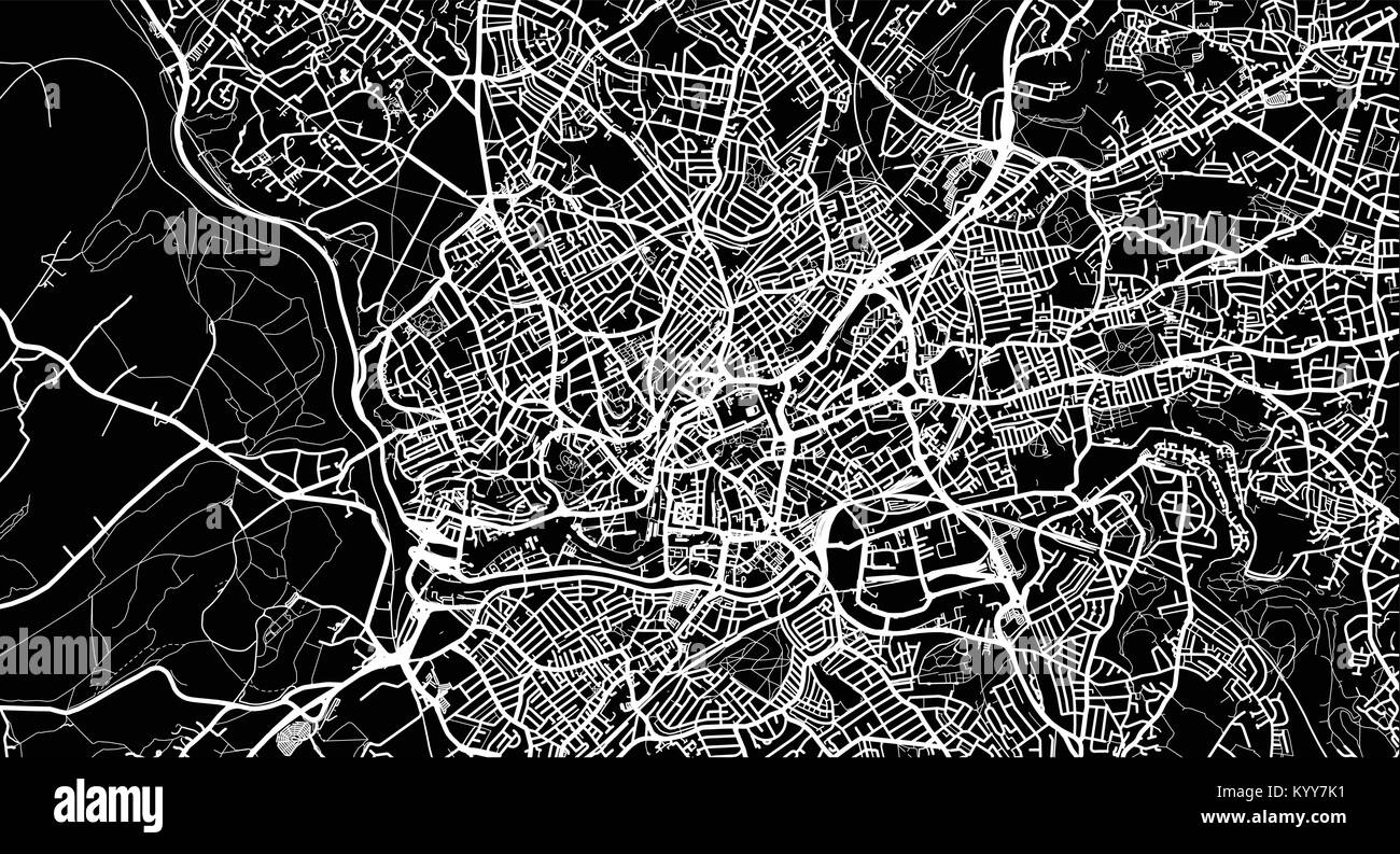 Urban vektor Stadtplan von Bristol, England Stock Vektor