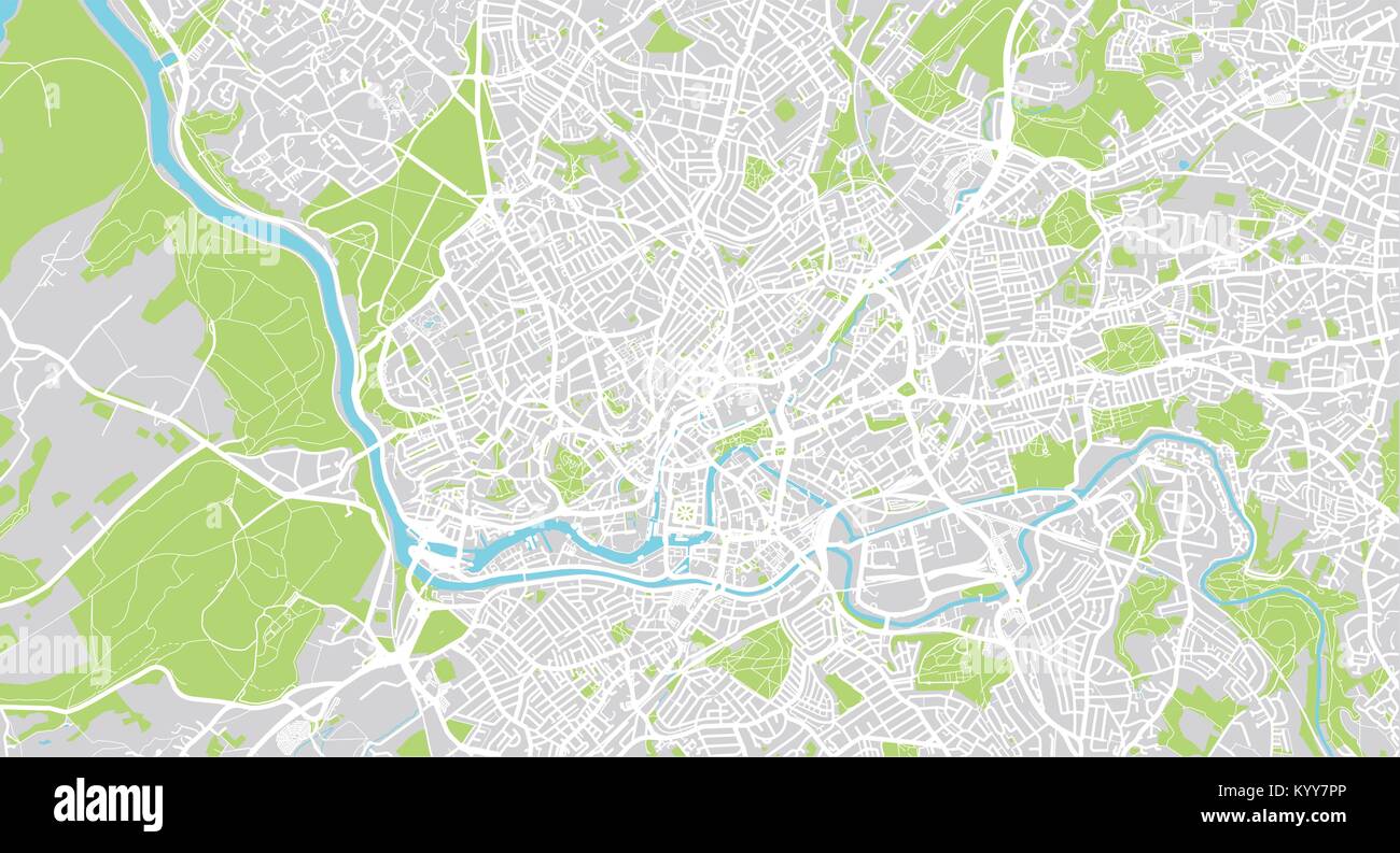 Urban vektor Stadtplan von Bristol, England Stock Vektor