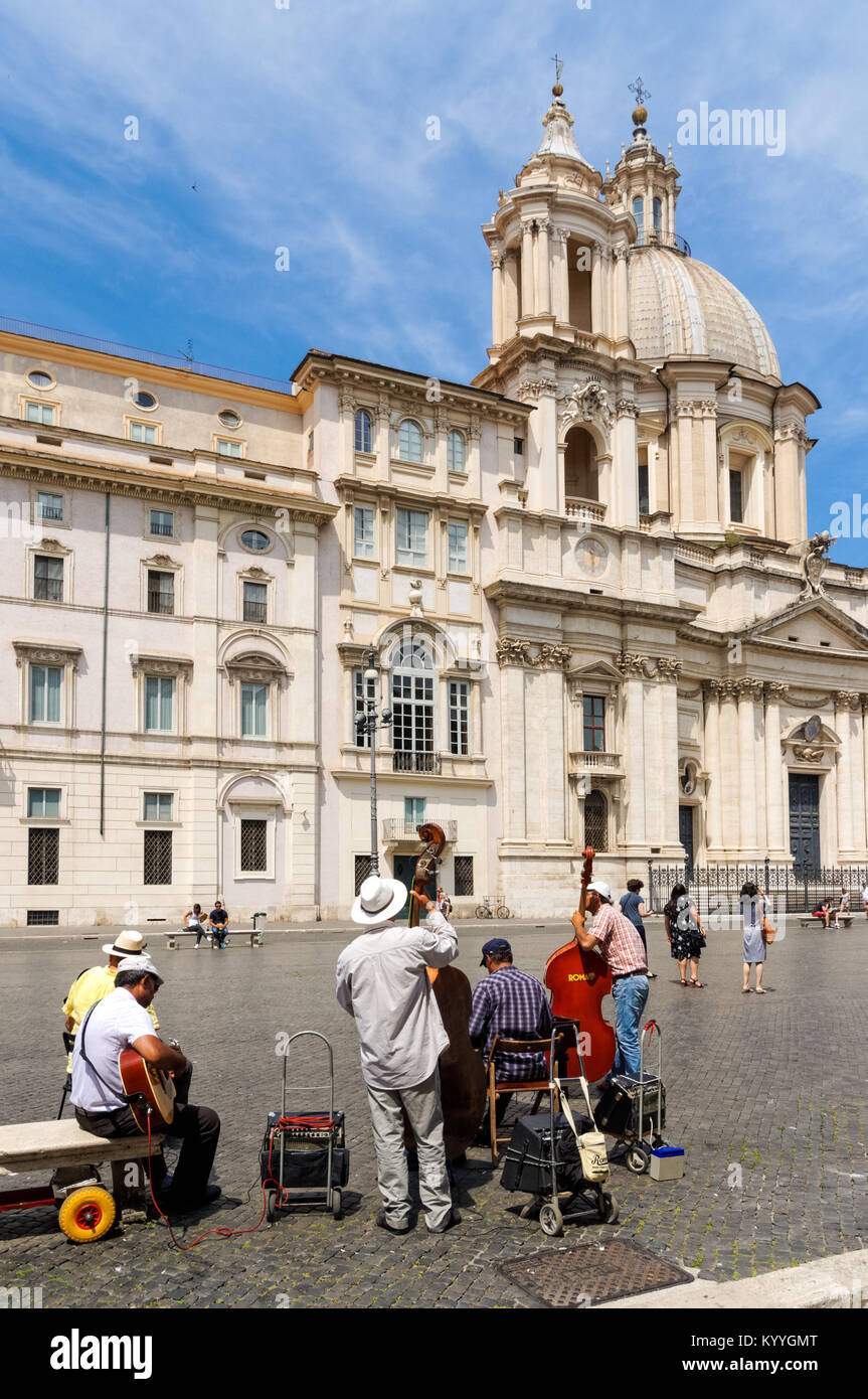 Sant'Agnese in Agone Kirche in der Piazza Navona, Rom, Italien Stockfoto