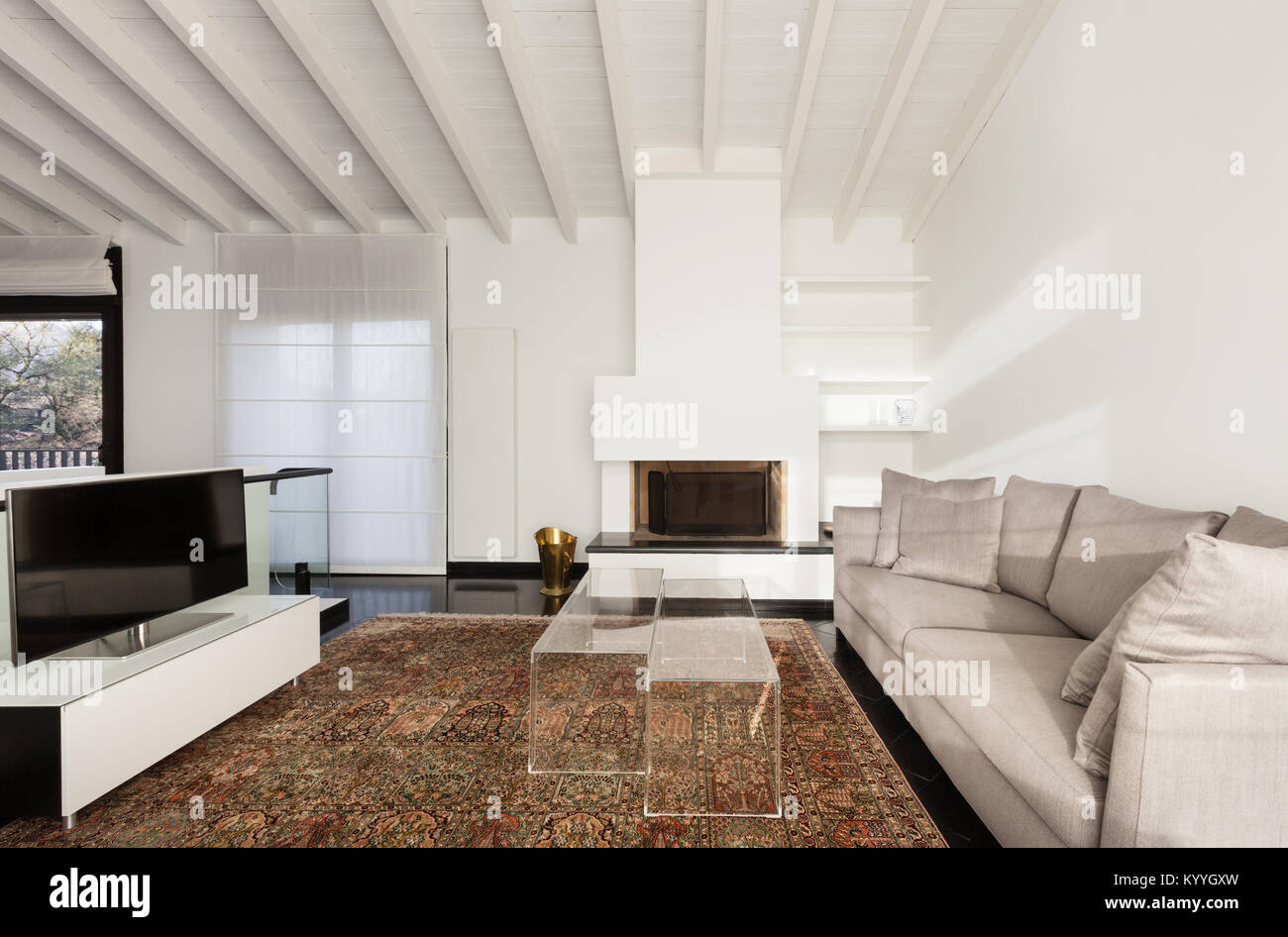 Interieur, komfortable Zimmer, moderne Möbel, Wohnzimmer Stockfoto