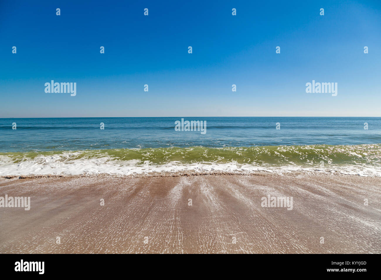 Sandy White Sand Beach auf Amelia Island, Florida Stockfoto
