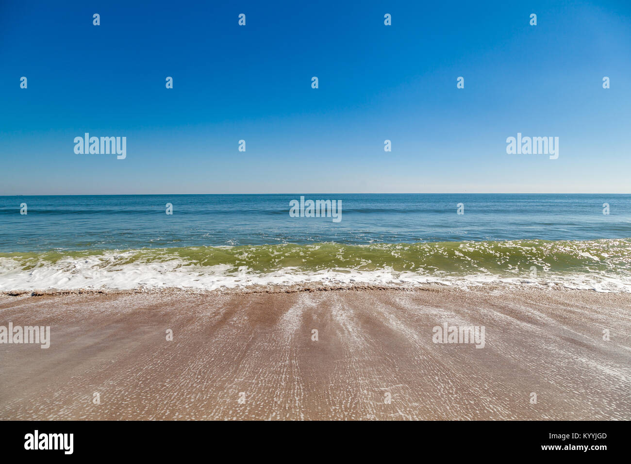 Sandy White Sand Beach auf Amelia Island, Florida Stockfoto