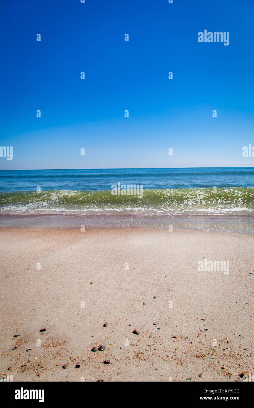 Sandy White Sand Beach auf Amelia Island, Florida Stockfoto