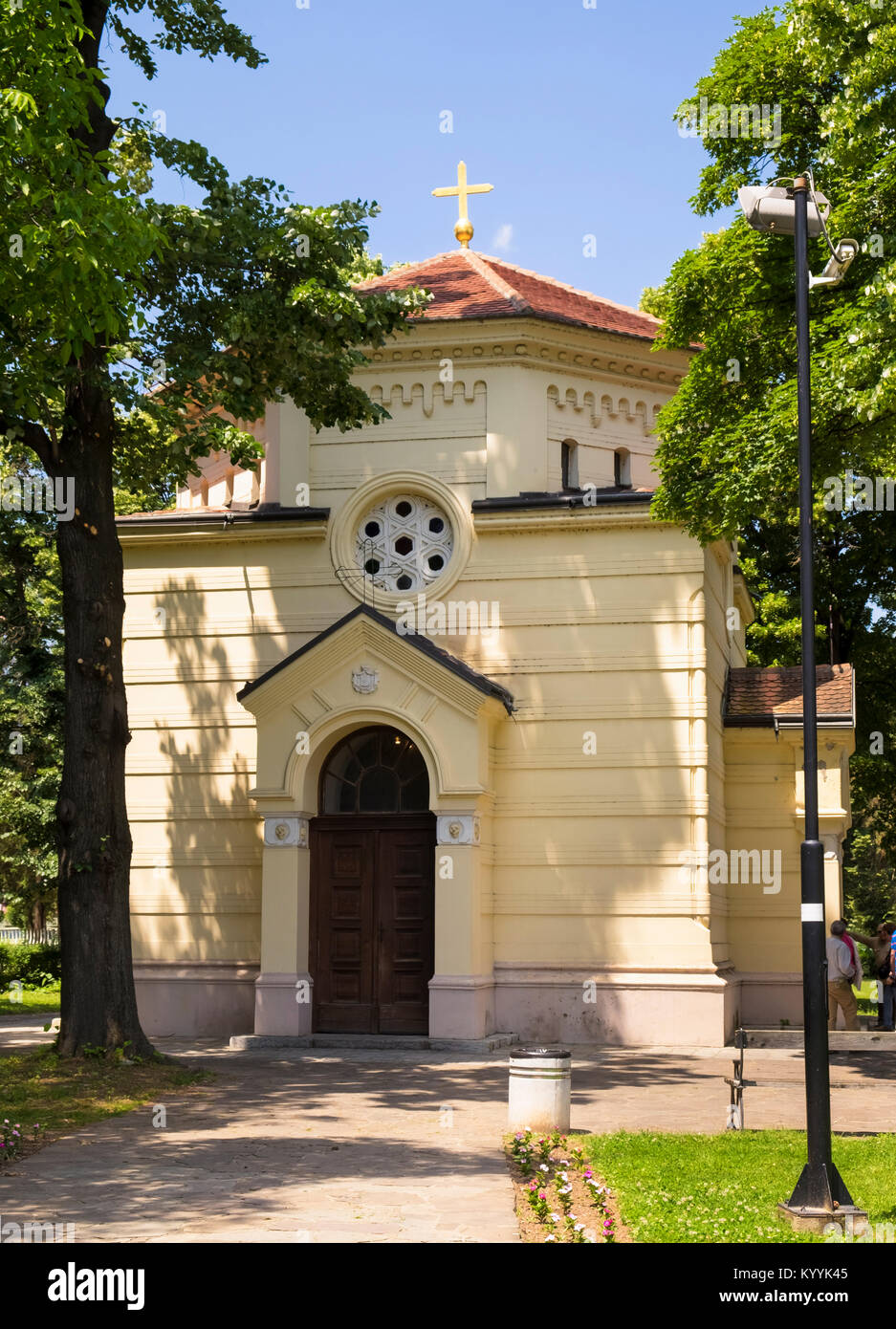 Schädel Tower, Cele Kula, auf Nis in Serbien - ein Denkmal für die Serben, die von den Türken in den ersten Volksaufstand im Jahre 1809 getötet wurden. Stockfoto