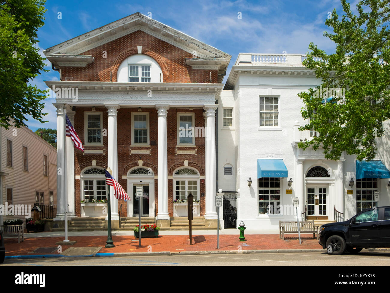Southampton Village Hall, Main Street, Southampton, die Hamptons, Long Island, New York, USA Stockfoto