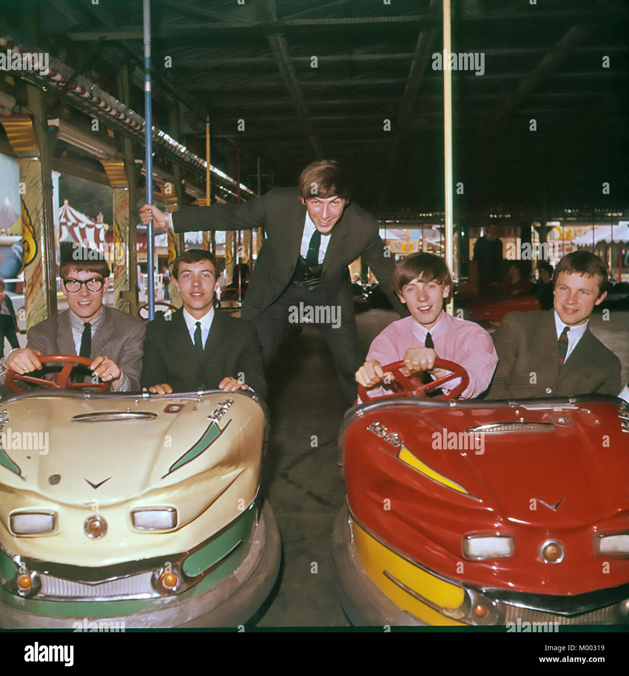 Die MOJOS UK pop Group über 1963. Von links: Keith Karlsson, Johannes Conrad, Nick Crouch, Stu James, Terry O'Toole Stockfoto