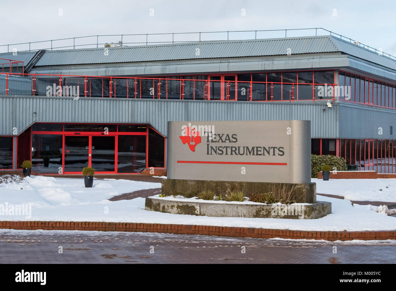 Texas Instruments Halbleiterfabrik, Gourock, Greenock, Schottland, Großbritannien Stockfoto