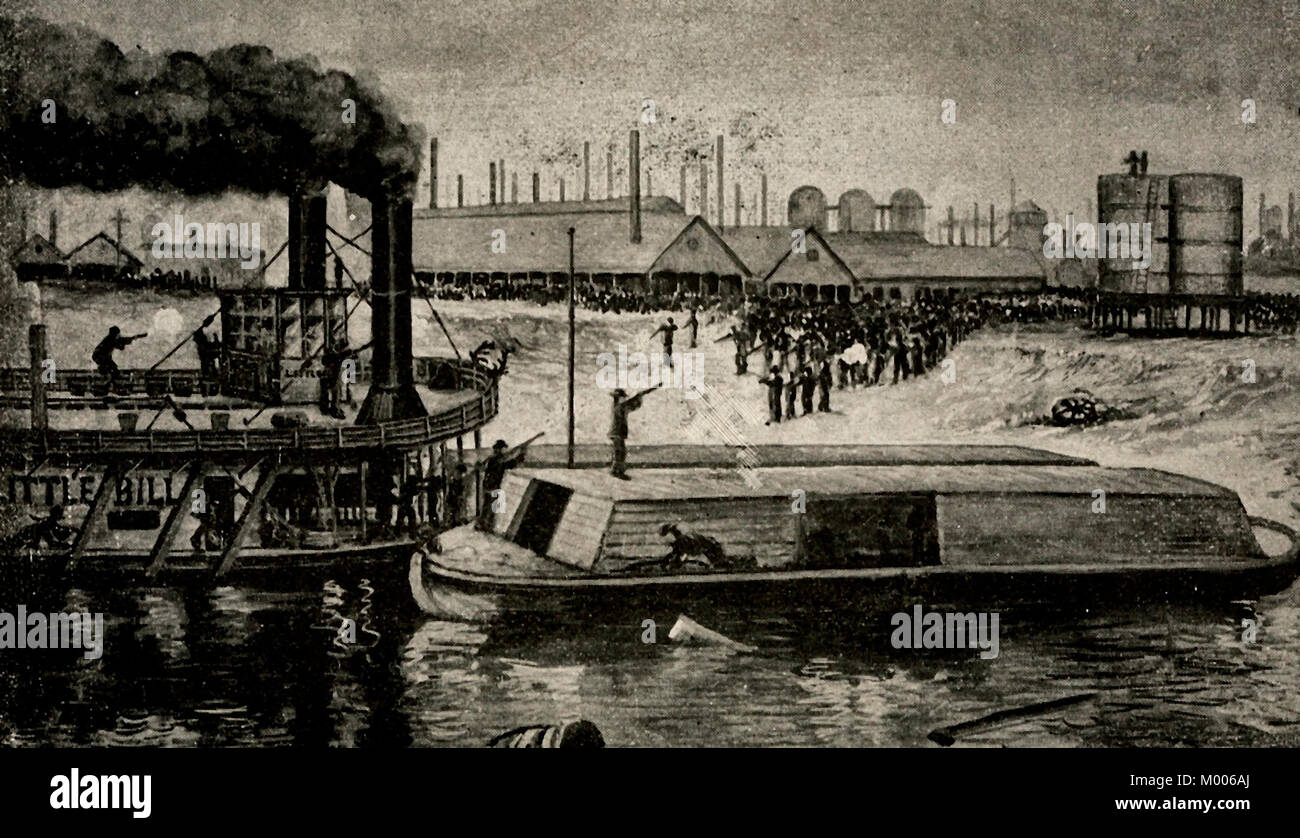 Die Schlacht bei der Landung während der Homestead Streik, 1892 Stockfoto
