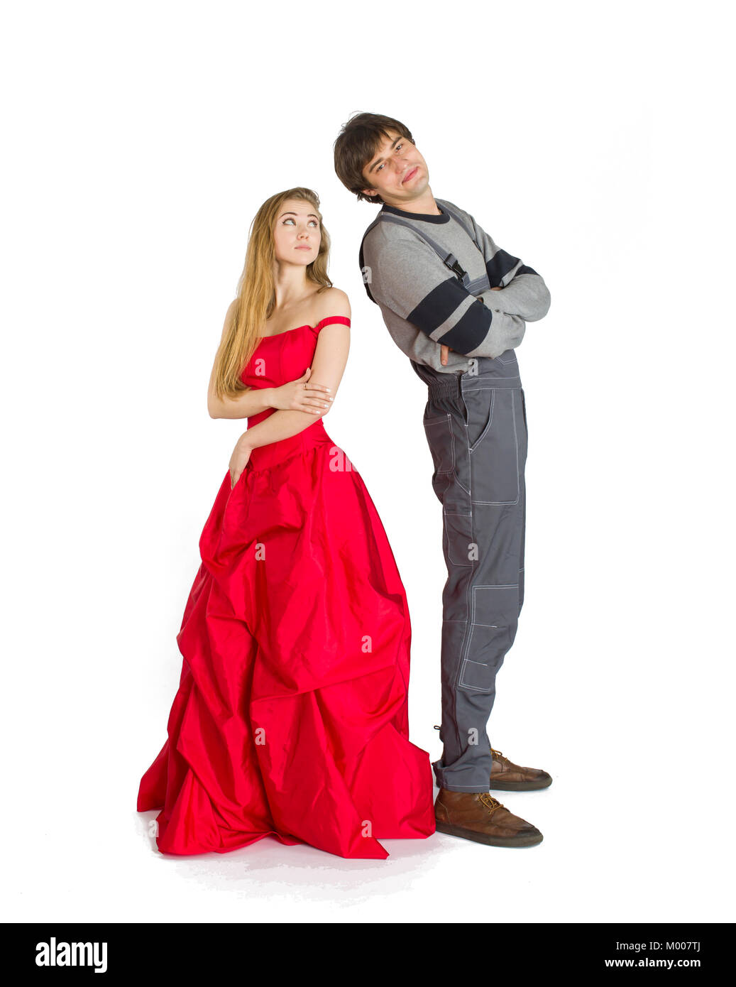 Konzept der mesalliance und ungleiche übereinstimmen. Stockfoto