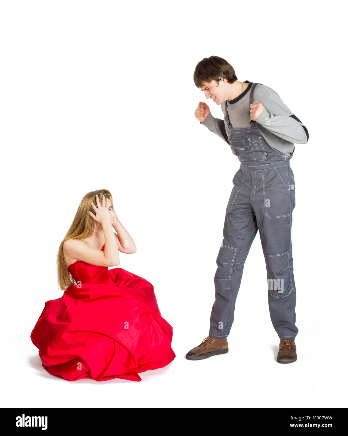 Konzept der mesalliance und ungleiche übereinstimmen. Stockfoto