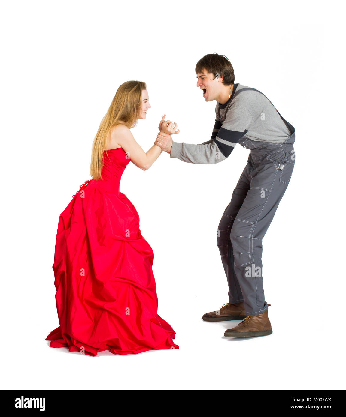 Konzept der mesalliance und ungleiche übereinstimmen. Stockfoto