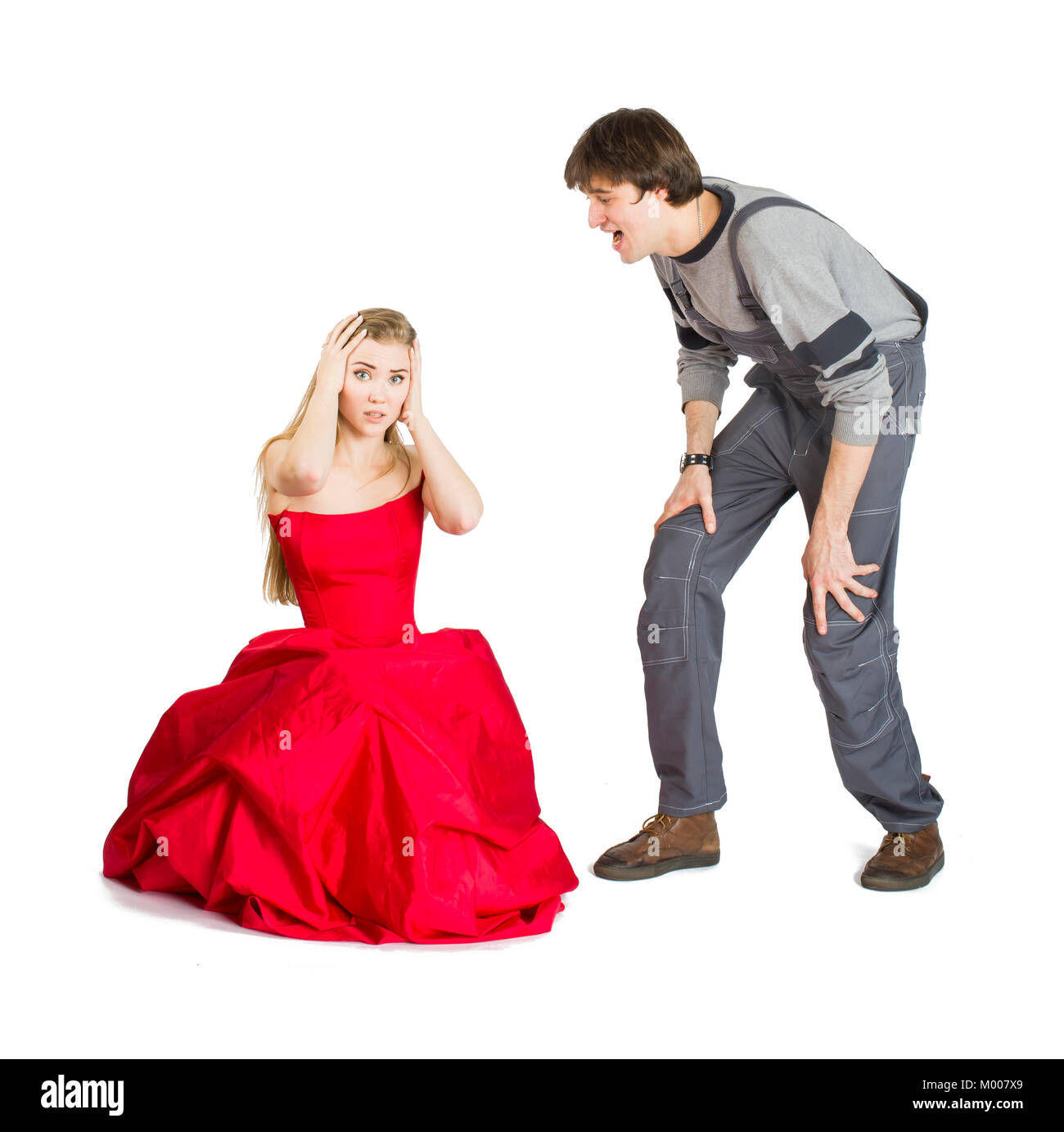 Konzept der mesalliance und ungleiche übereinstimmen. Stockfoto