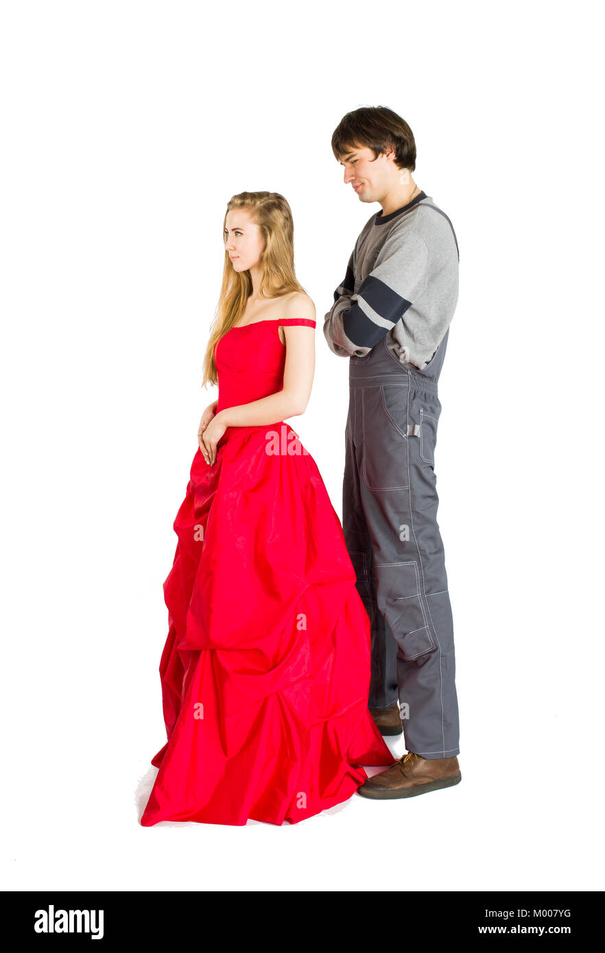 Konzept der mesalliance und ungleiche übereinstimmen. Stockfoto