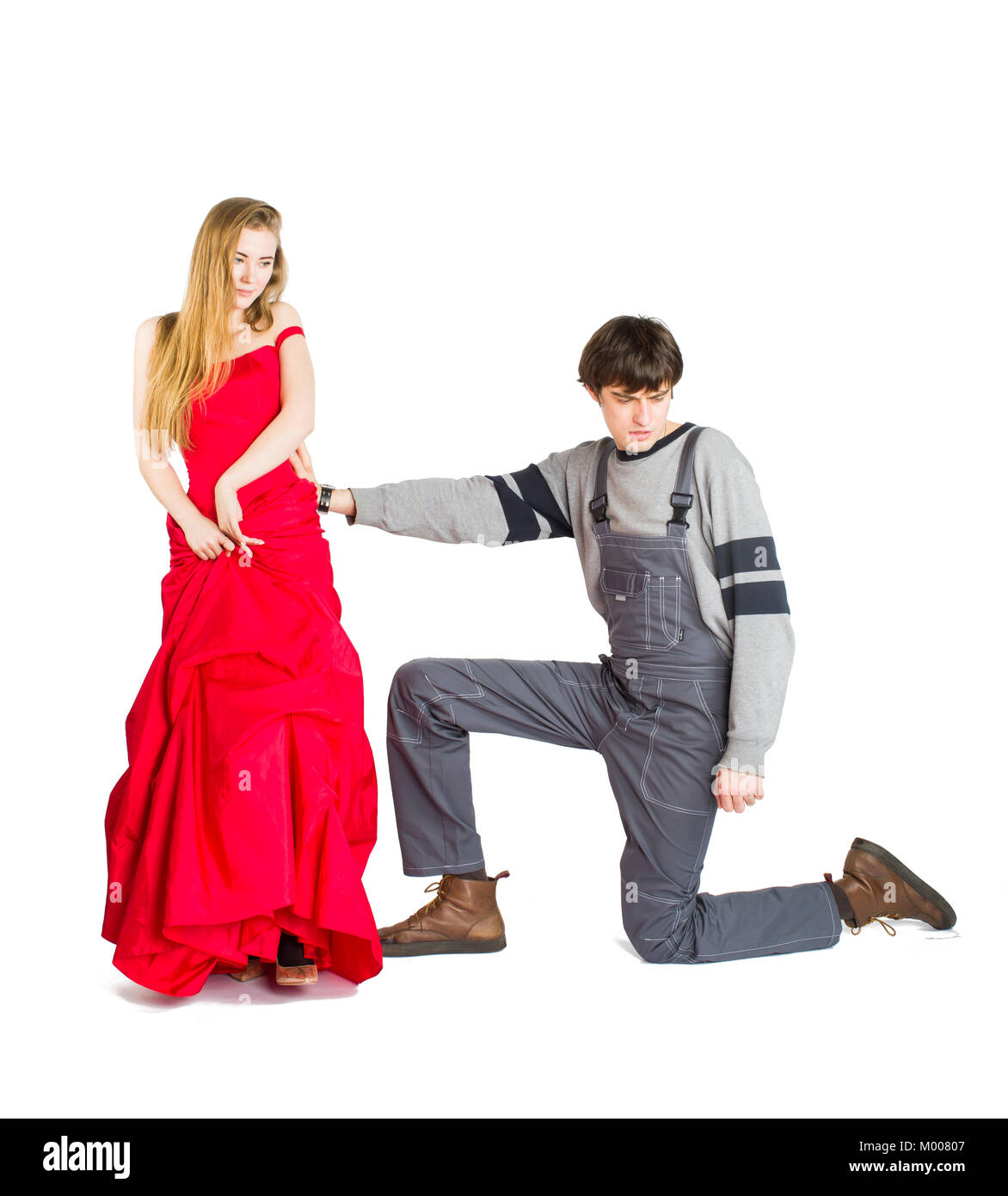 Konzept der mesalliance und ungleiche übereinstimmen. Stockfoto